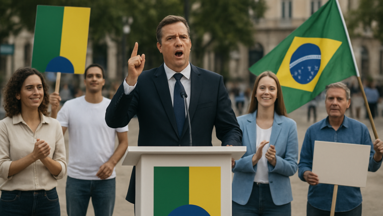 Imagem ilustrativa gerada por IA para: Atos de campanha presidencial são liberados a partir deste domingo