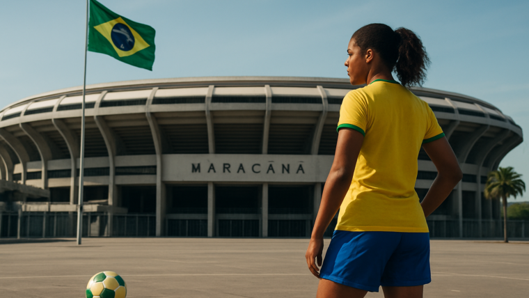 Imagem ilustrativa gerada por IA para: Brasil abre Mundial feminino no Maracanã em 24 de junho