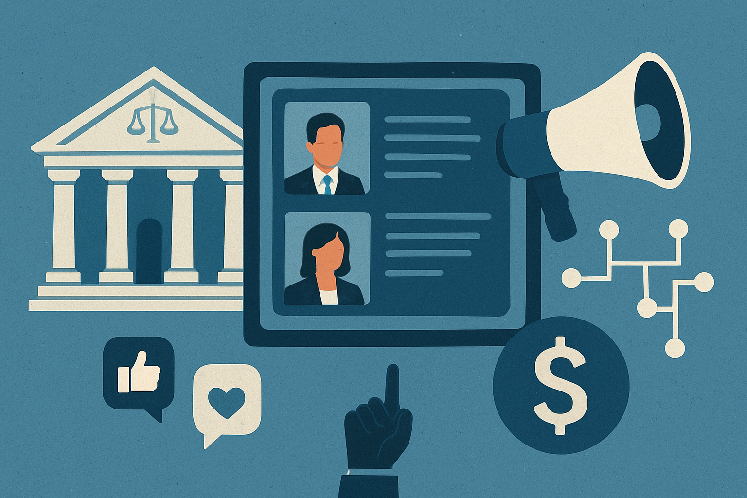Imagem ilustrativa gerada por IA para: EUA contestam regra eleitoral do TSE para recomendações em redes sociais