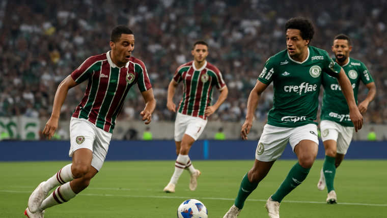 Imagem ilustrativa gerada por IA para: Fluminense vence o Palmeiras no Maracanã e põe fim a jejum