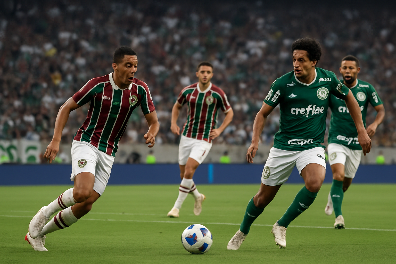 Imagem ilustrativa gerada por IA para: Fluminense vence o Palmeiras no Maracanã e põe fim a jejum