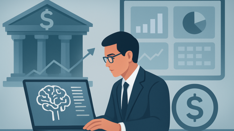 Imagem ilustrativa gerada por IA para: Lideranças bancárias avaliam o papel da inteligência artificial