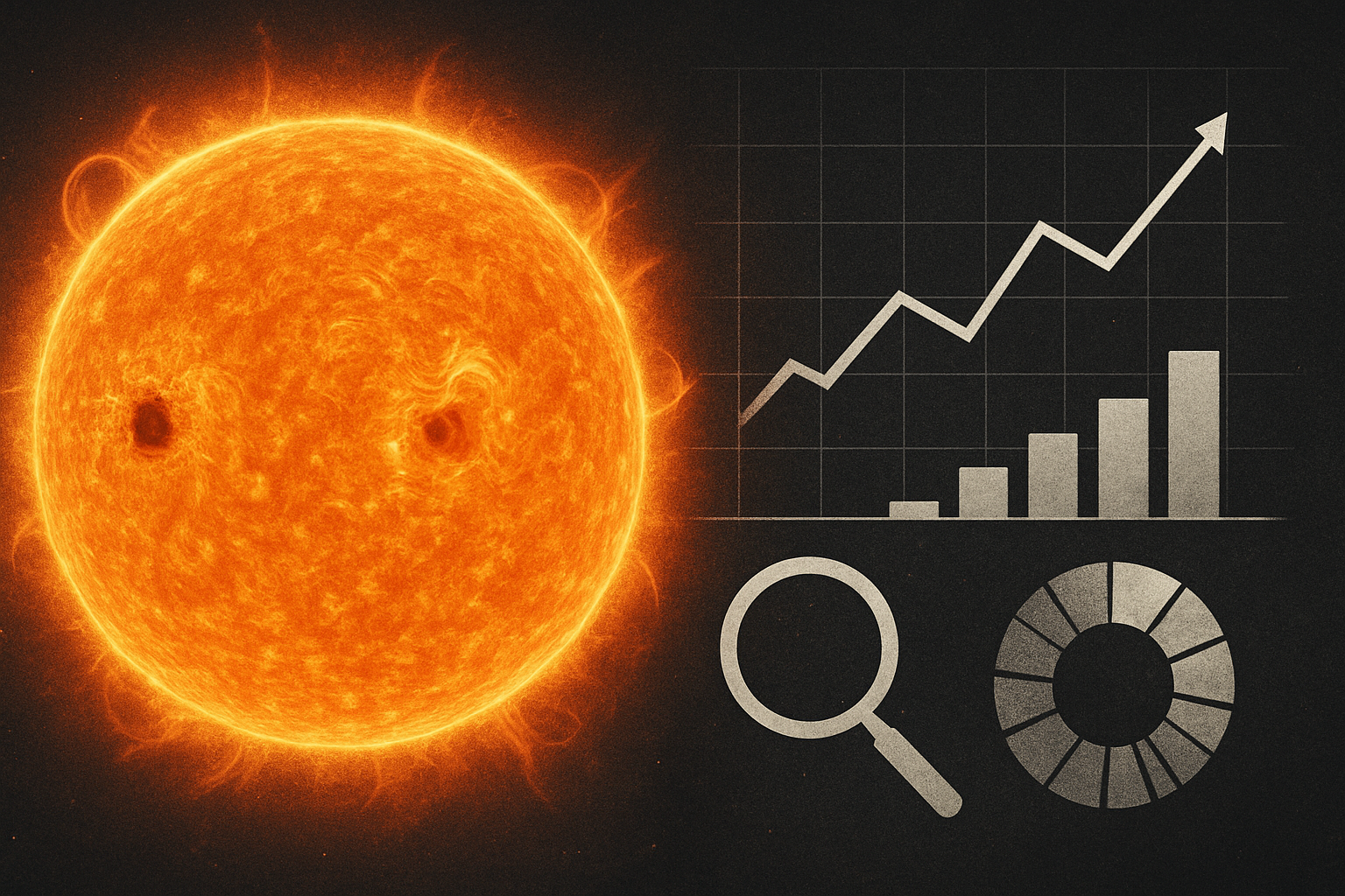 Imagem ilustrativa gerada por IA para: Modelo com dados da NASA busca antecipar atividade em regiões do Sol
